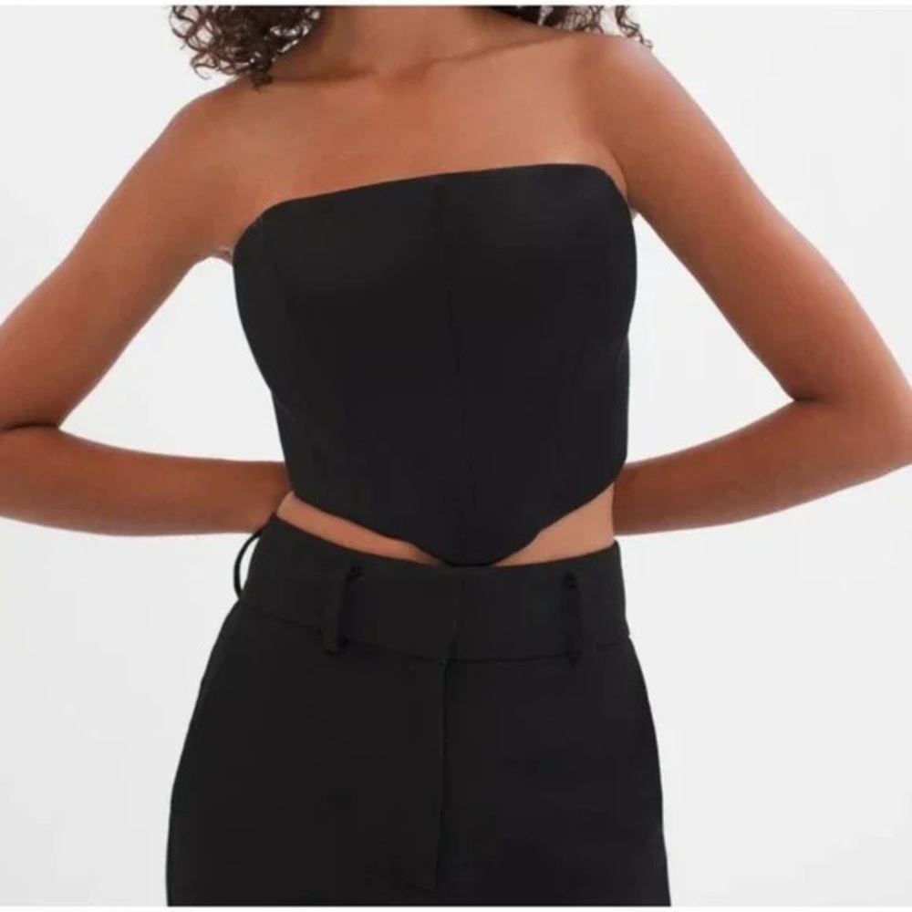 TEN by Babaton satin strapless bustier